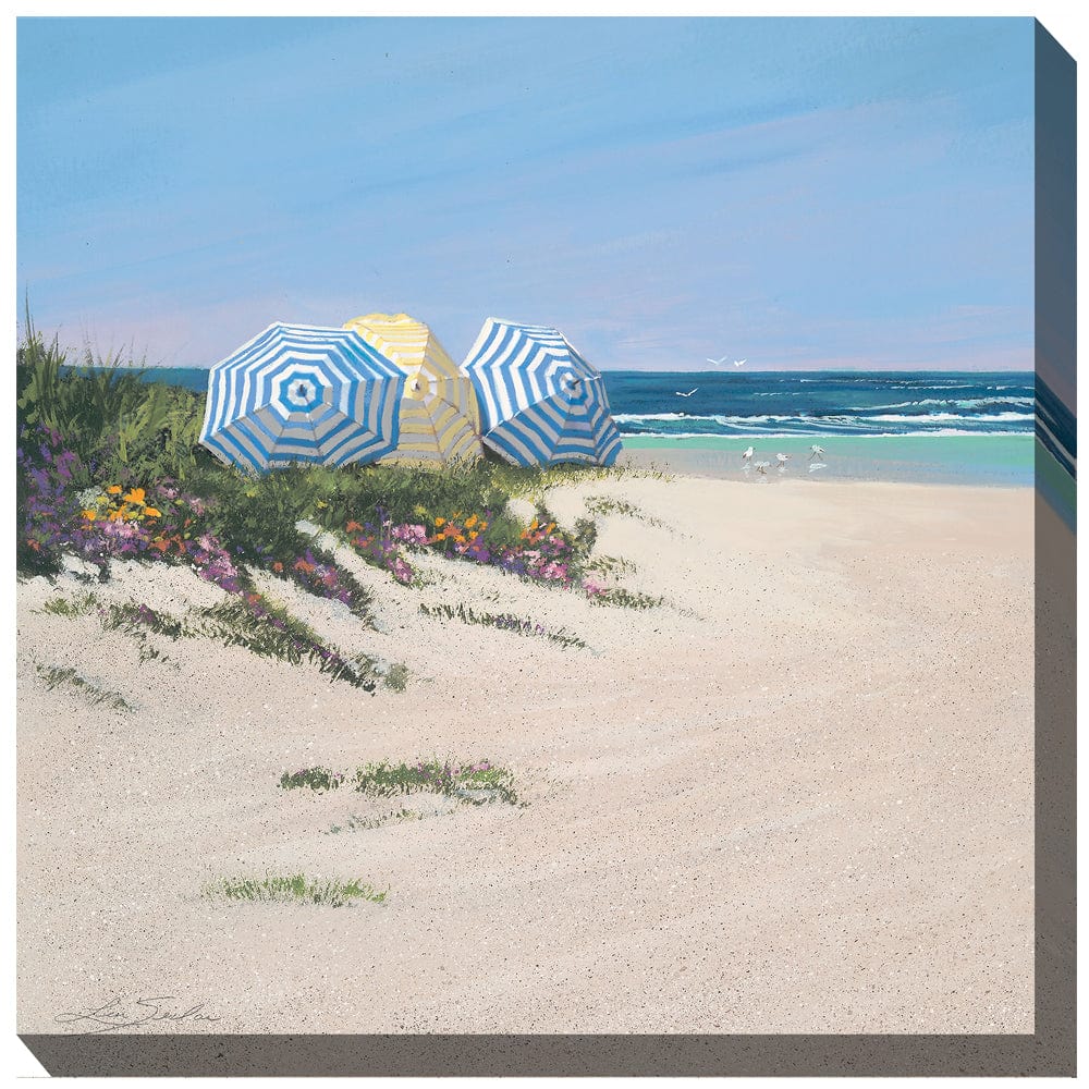 Beach Umbrellas Outdoor Canvas Art - Outdoorartpross