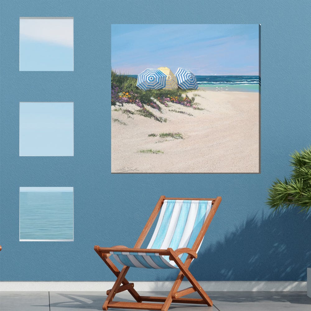 Beach Umbrellas Outdoor Canvas Art - Outdoorartpross