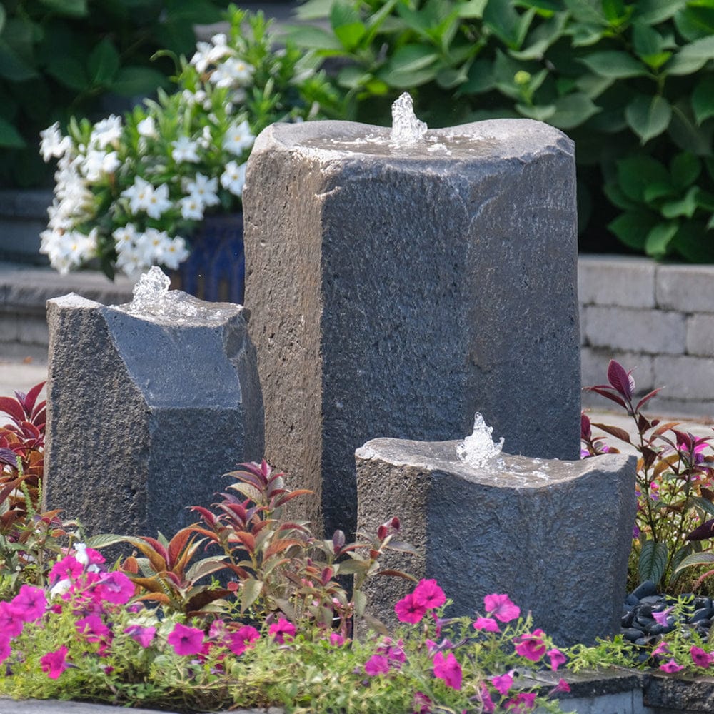 Bird Bath Triple Stone Fountain - Outdoorartpross