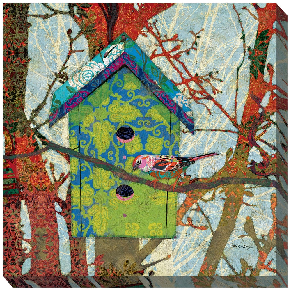 Birdie's Home Outdoor Canvas Art - Outdoorartpross