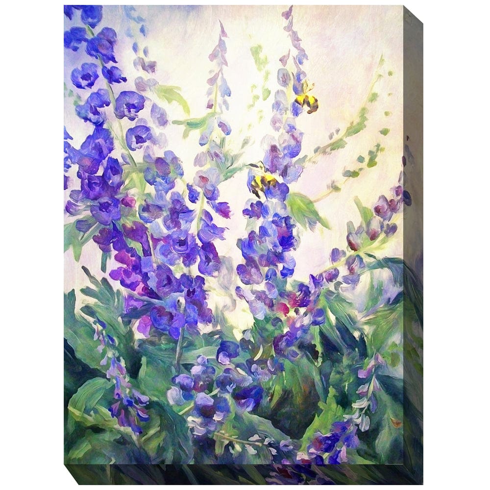 Blue Delphi Outdoor Canvas Art - Outdoorartpross