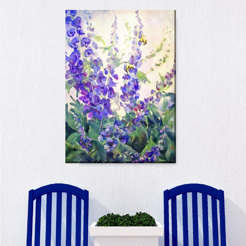 Blue Delphi Outdoor Canvas Art - Outdoorartpross
