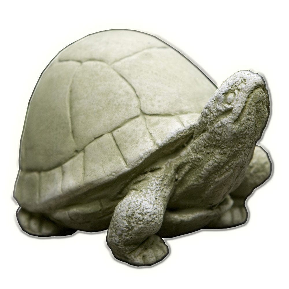 Box Turtle Cast Stone Garden Statue - Outdoorartpross