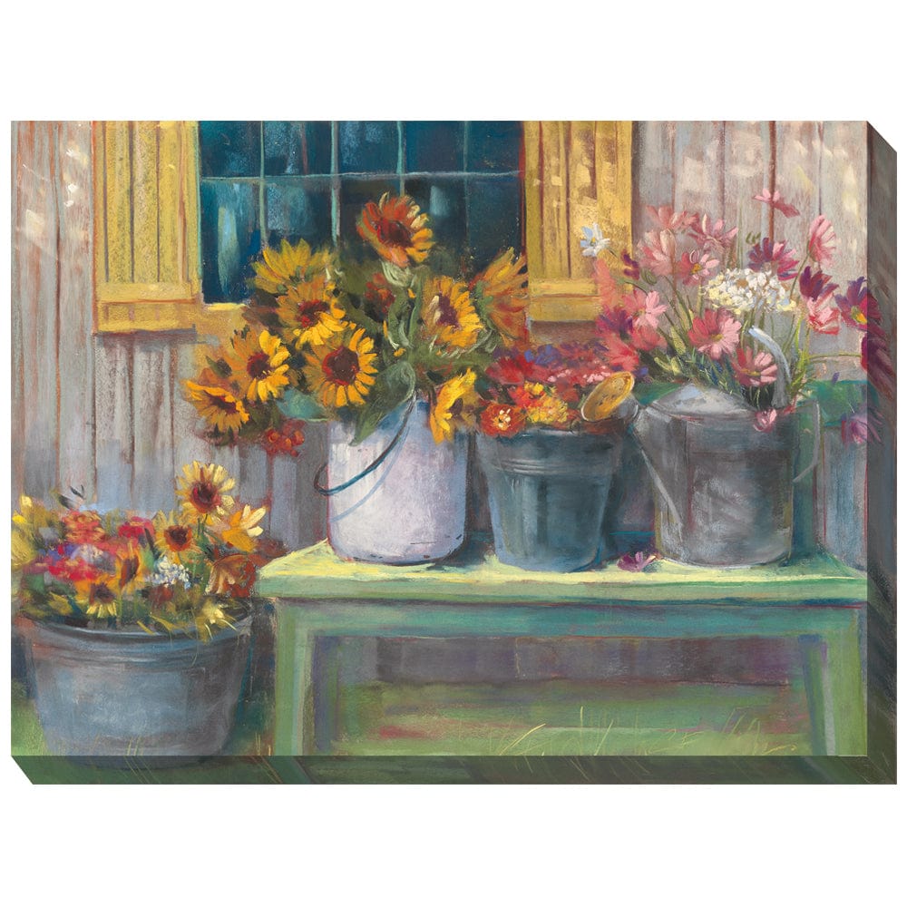 Buckets of Bliss Outdoor Canvas Art - Outdoorartpross