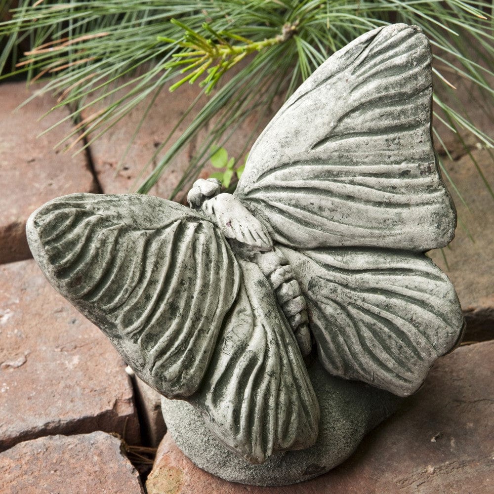 Butterfly Cast Stone Garden Statue - Outdoorartpross