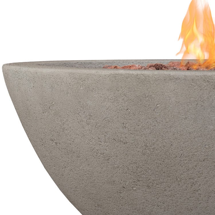 Propane Fire Bowl with Natural Gas Conversion Kit in Glacier Gray- Outdoorartpross