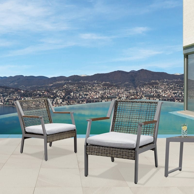 Calvin Chair Set of 2 in Gray - Outdoorartpross