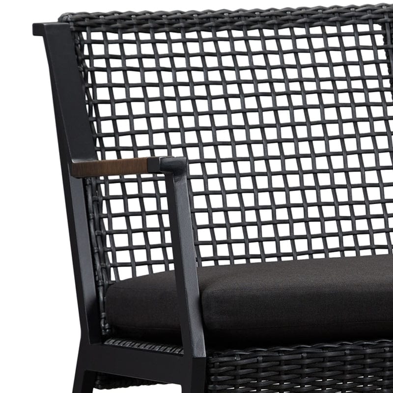 Calvin Two Seat Rocker in Black - Outdoorartpross