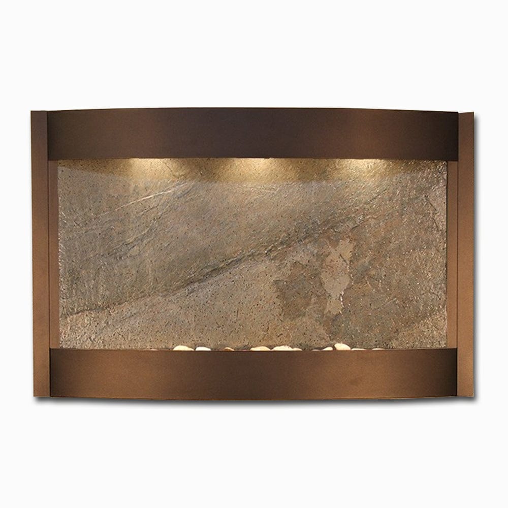 Calming Waters - Green FeatherStone - Antique Bronze - WhiteLED - Outdoorartpross