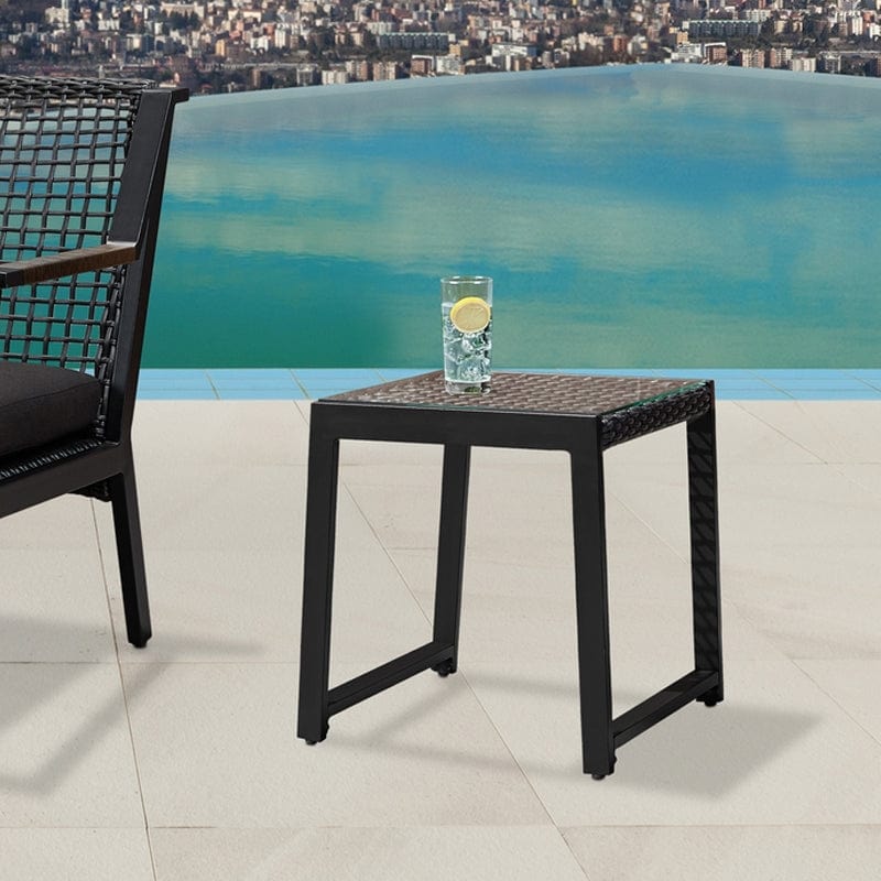 Calvin End Tables Set of 2 in Black - Outdoorartpross
