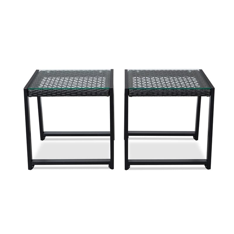 Calvin End Tables Set of 2 in Black - Outdoorartpross