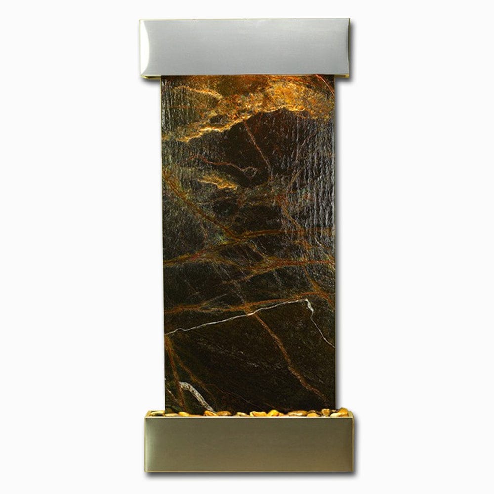 CascadeSprings-RainforestGreenMarble-StainlessSteel-Squared-White - Outdoorartpross