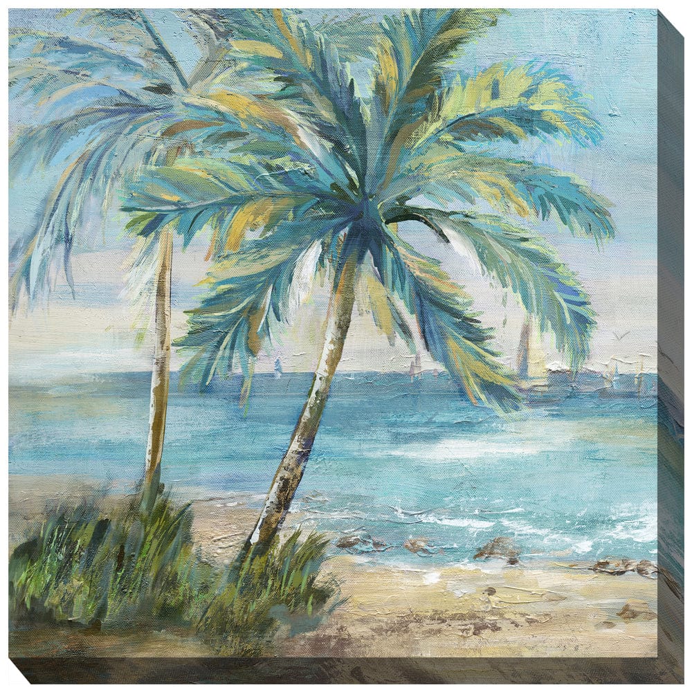 Coastal Palm 1 Outdoor Canvas Art - Outdoorartpross