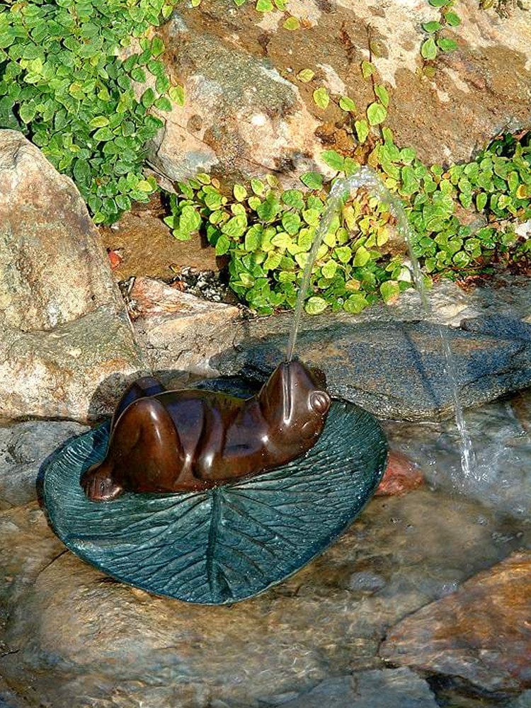 Brass Baron Darn Frog Garden Fountain Accent - Brass Baron - Outdoorartpross