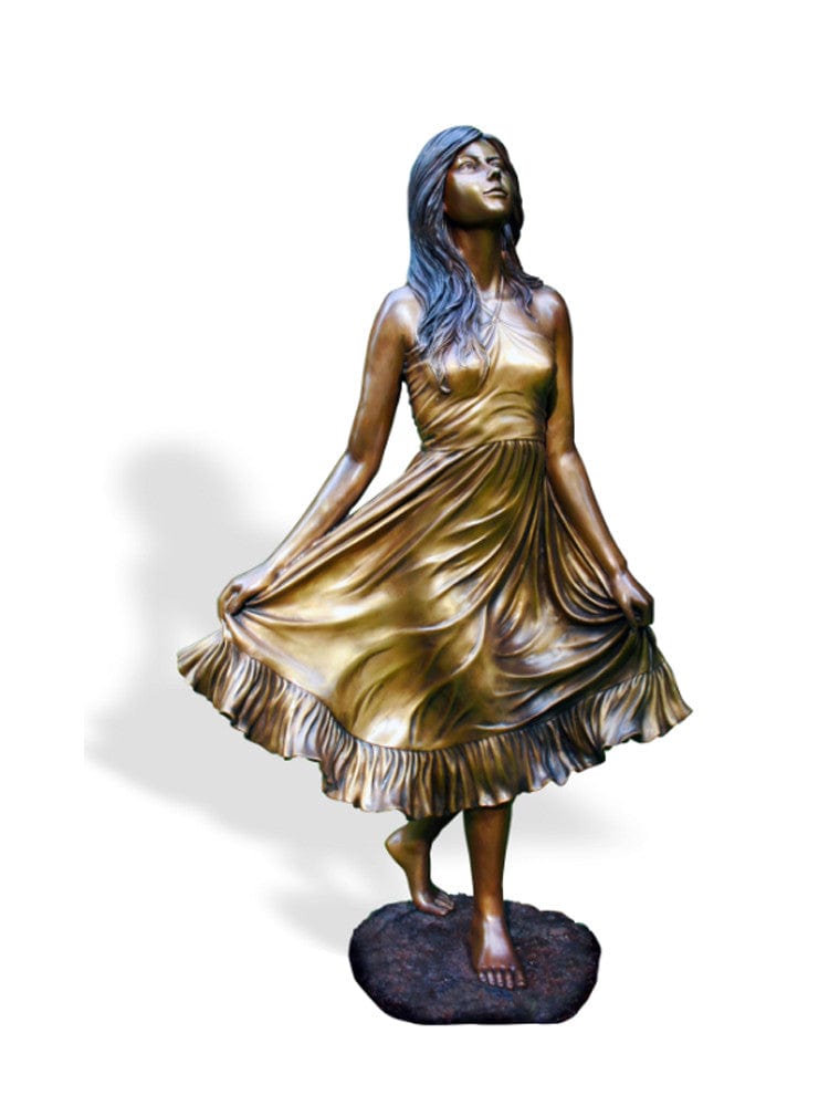 Brass Baron Debutant Girl Garden Statue - Brass Baron - Outdoorartpross