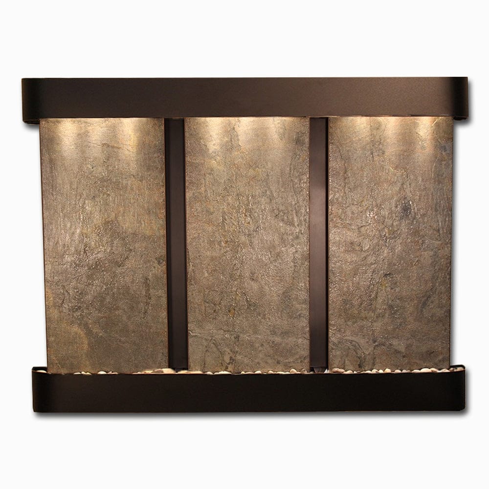 Deep Creek Falls - Green FeatherStone - Blackened Copper - Rounded - White - Outdoorartpross