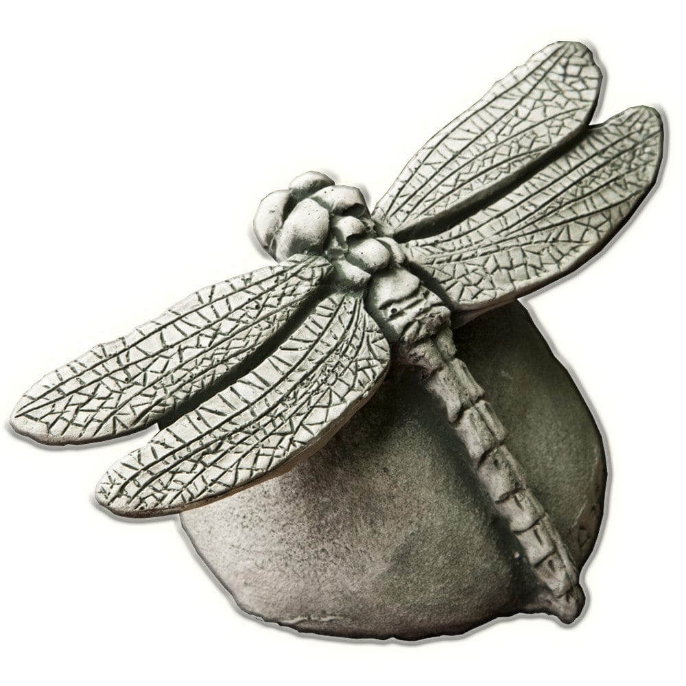 Dragonfly Cast Stone Garden Statue - Outdoorartpross