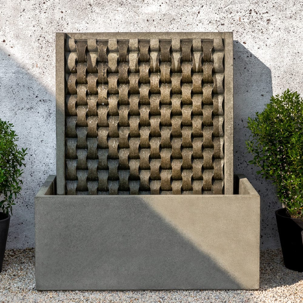 Large M Weave Wall Outdoor Fountain - Outdoorartpross