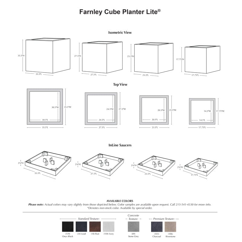 Farnley Cube Planter 1818 | Lite® Collection