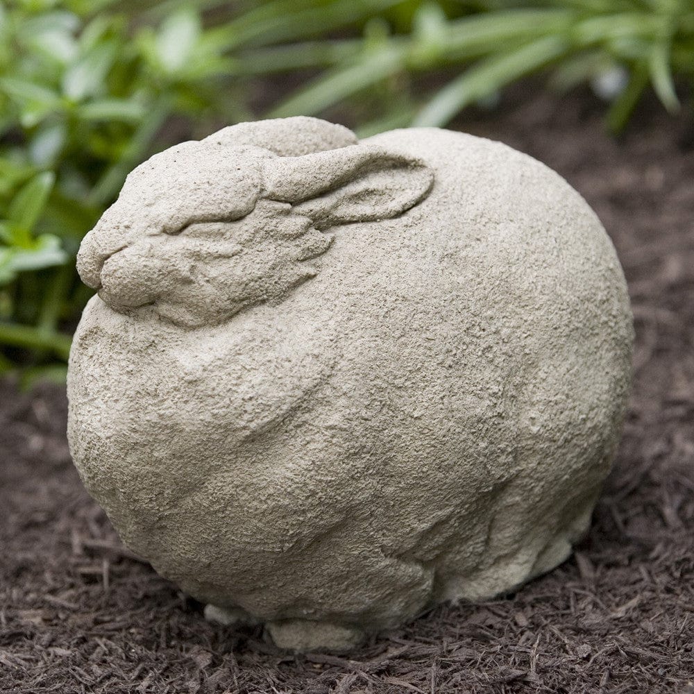 Fat Rabbit Cast Stone Garden Statue - Outdoorartpross
