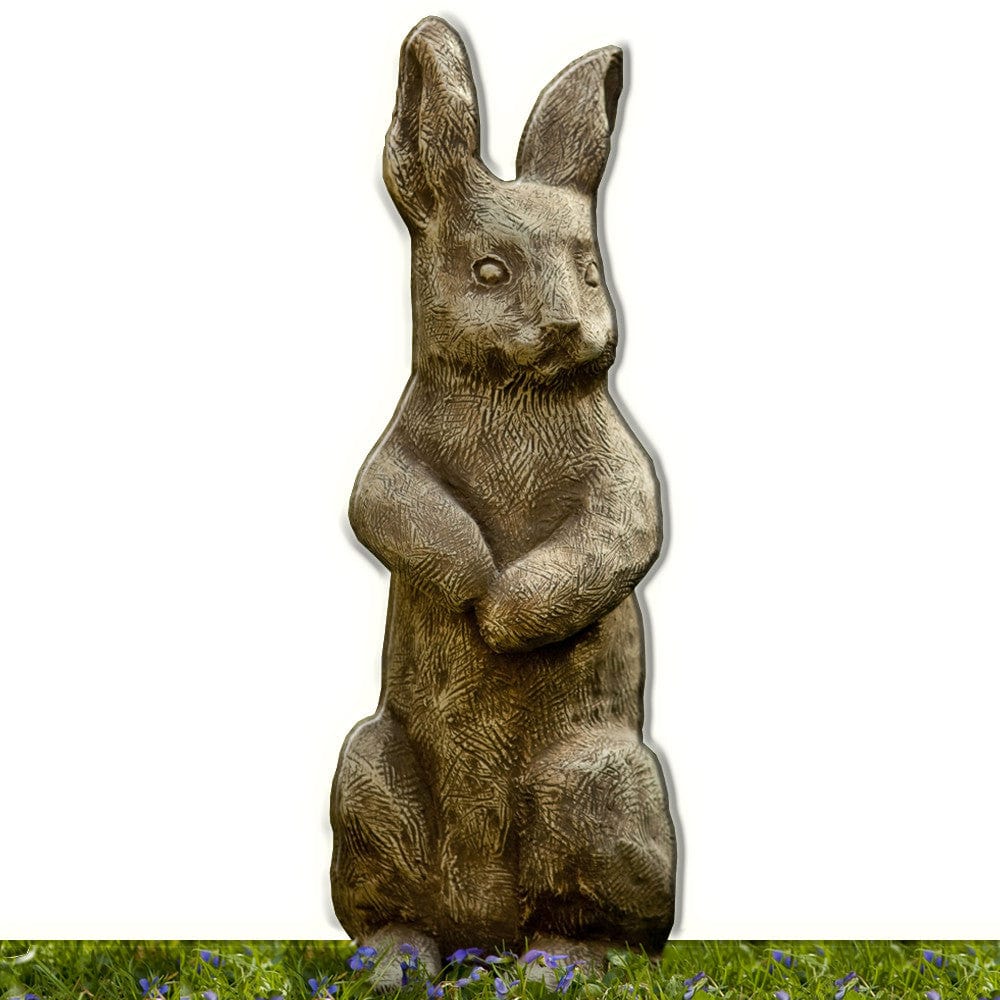 Father Rabbit Cast Stone Garden Statue - Outdoorartpross