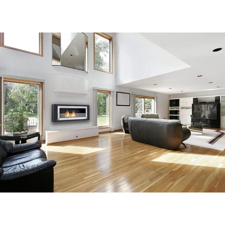 Eco-Feu Santa Cruz Matte Black Biofuel Fireplace - Outdoorartpross