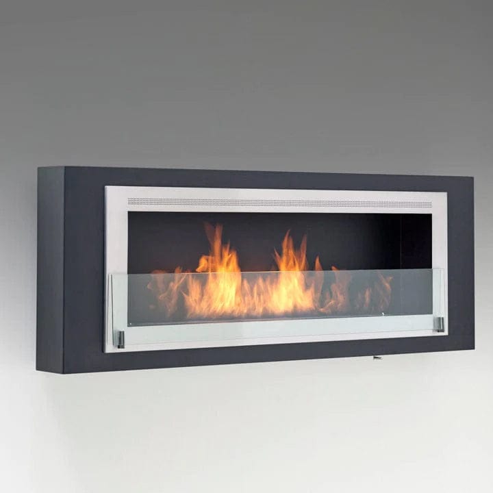 Eco-Feu Santa Cruz Matte Black Biofuel Fireplace - Outdoorartpross