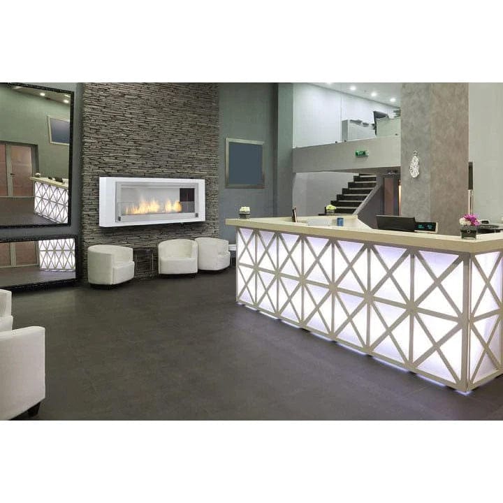 Eco-Feu Santa Cruz Gloss White Biofuel Fireplace - Outdoorartpross