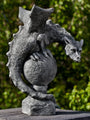 Fiona Winged Dragon Cast Stone Garden Statue - Outdoorartpross