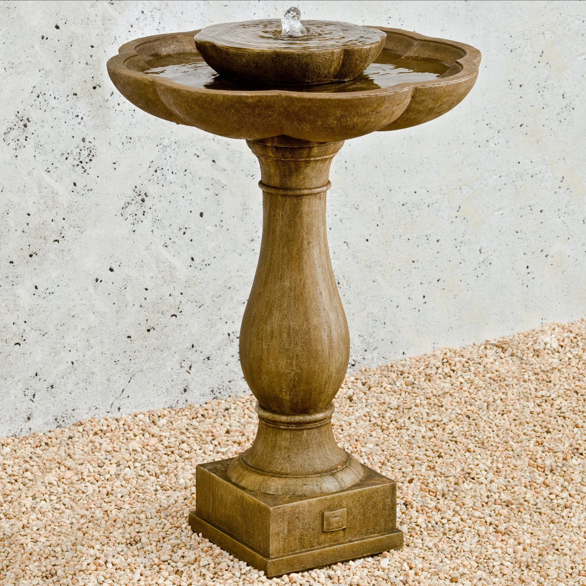 Flores Pedestal Water Fountain - Outdoorartpross