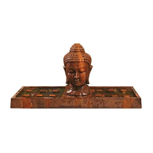 Buddha Head Outdoor Fountain - Large - Fountains - Outdoorartpross