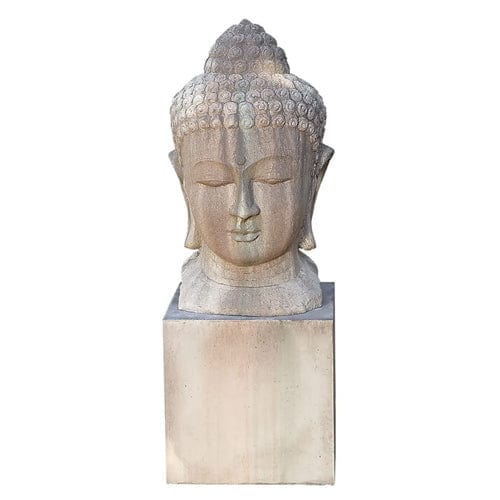 Large Buddha Head Garden Statue - Outdoorartpross