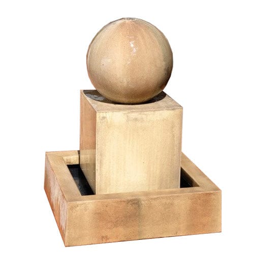 Block With Ball Garden Water Fountain - Fountains - Outdoorartpross