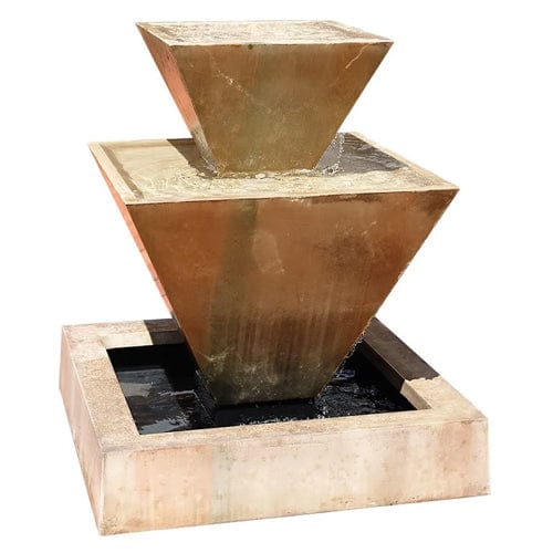 Double Oblique Garden Water Fountain - Fountains - Outdoorartpross