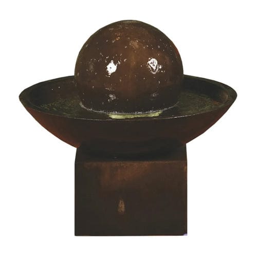Small Wok With Pedestal Garden Water Fountain - Outdoorartpross
