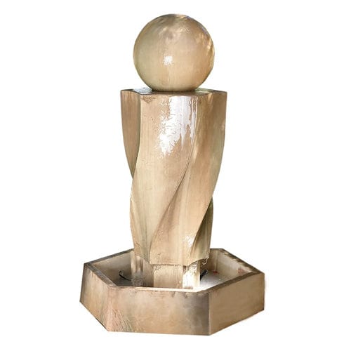 Vortex With Ball Outdoor Water Fountain - Outdoorartpross