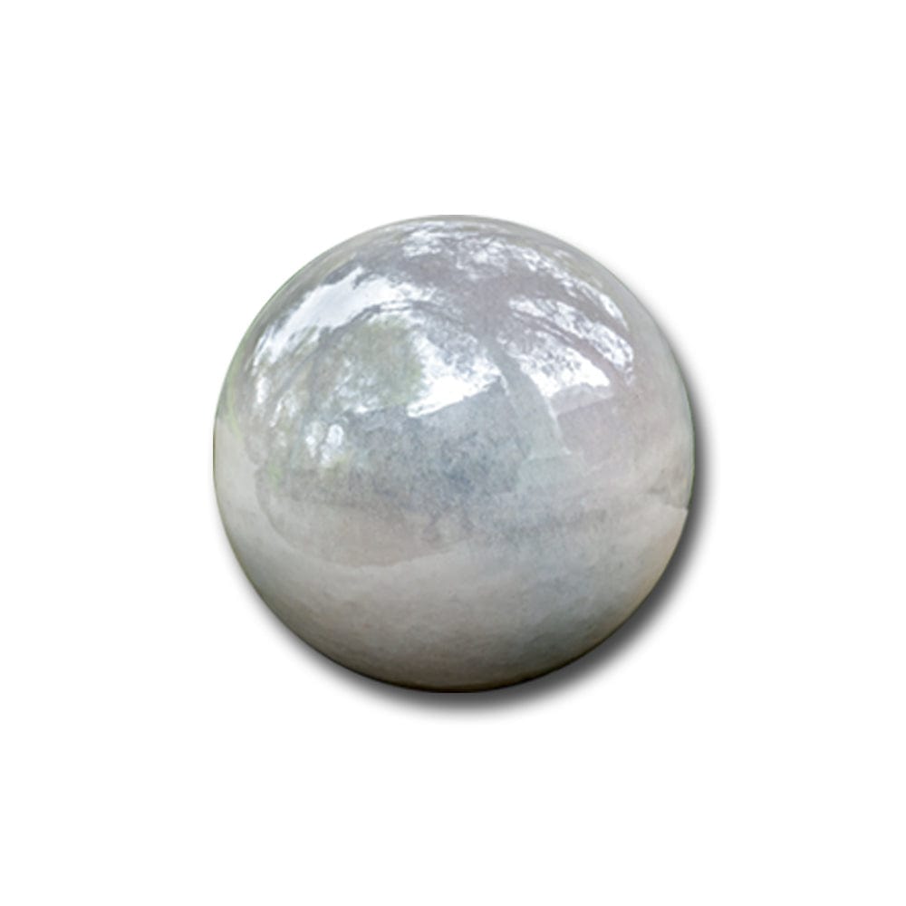 Glazed Sphere, Medium-Pearl - Outdoorartpross
