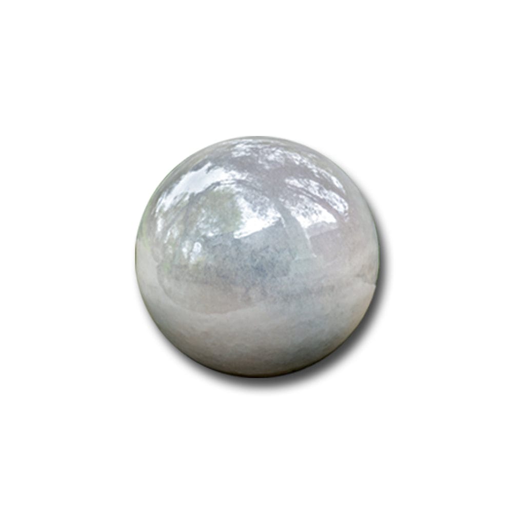 Glazed Sphere, Small-Pearl - Outdoorartpross