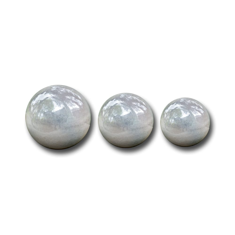 Glazed Sphere -Pearl in Large, Medium and Small sizes - Outdoorartpross