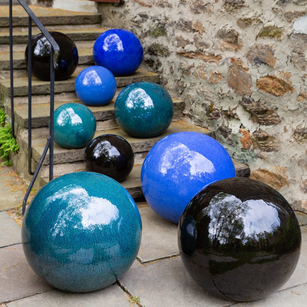 Large Glazed Sphere Garden Accent - Outdoorartpross