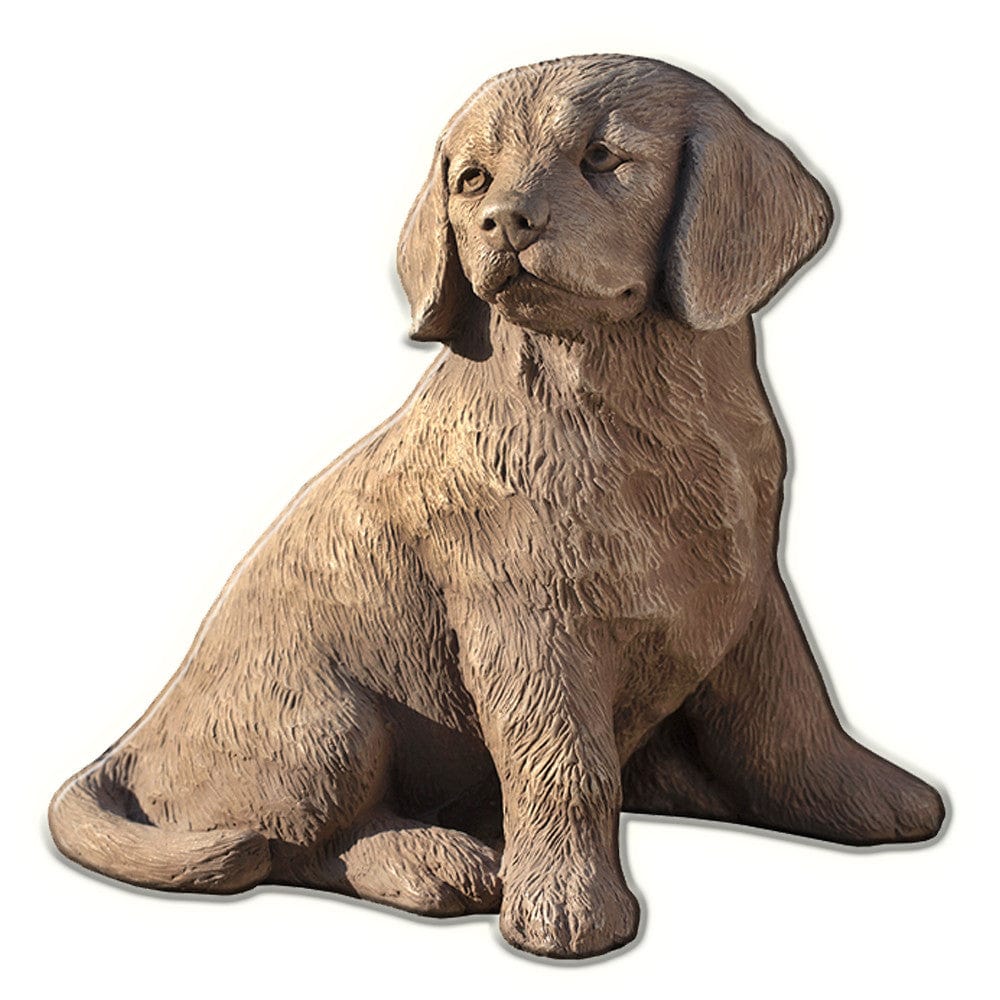 Golden Retriever Puppy Cast Stone Garden Statue -Statuary - Outdoorartpross