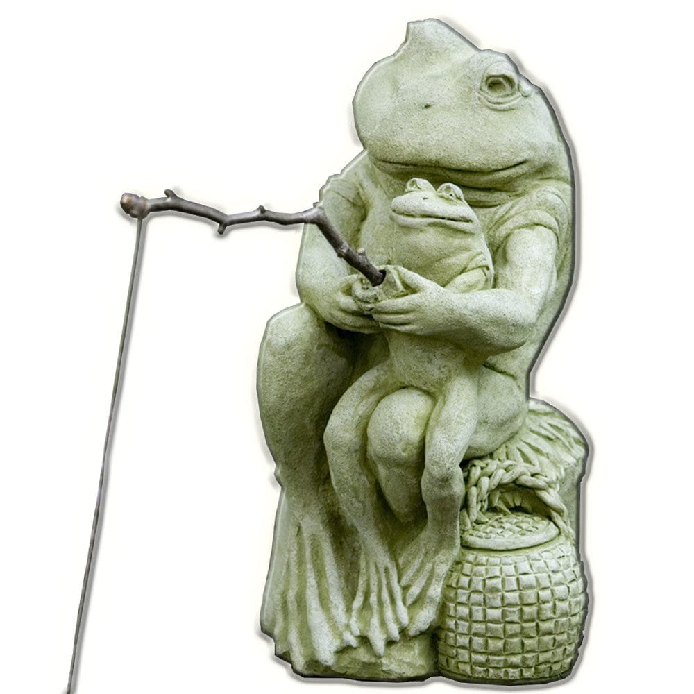 Gone Fishin' Cast Stone Garden Statue -Statuary - Outdoorartpross