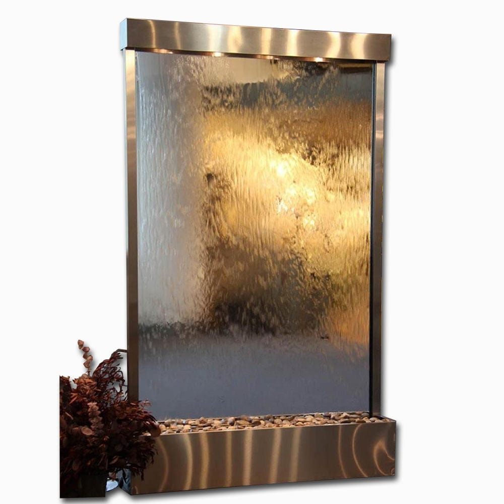 Grandeur_River_Centered_In_Base_-_Clear_Glass_-_Stainless_Steel - Outdoorartpross 