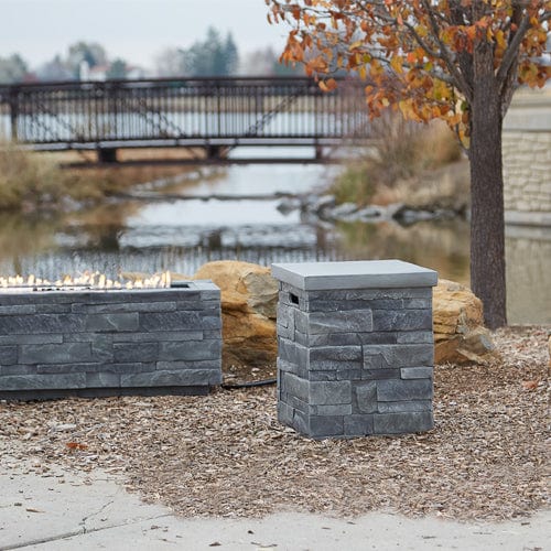 Optional Gray Ledgestone Tank Cover - Outdoorartpross