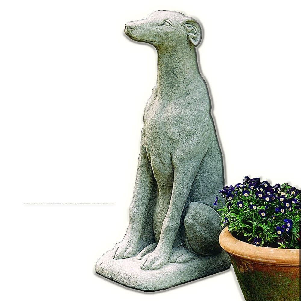 Greyhound Cast Stone Garden Statue -Statuary - Outdoorartpross