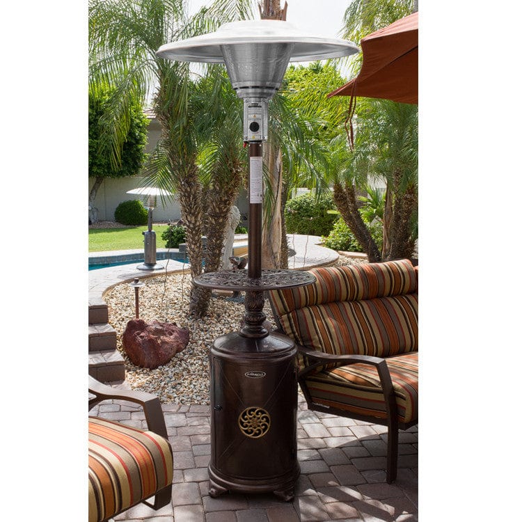 87" Hammered Bronze Cast Aluminum Patio Heater - Outdoorartpross