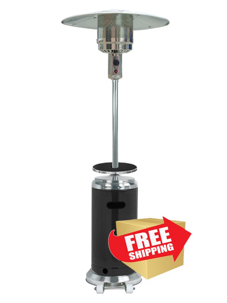 87" Black/Stainless Steel Outdoor Patio Heater - Outdoorartpross