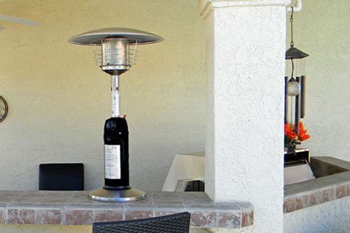 Black and Stainless Steel Tabletop Patio Heater - Outdoorartpross
