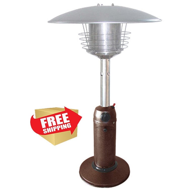 Hammered Bronze and Stainless Steel Tabletop Patio Heater - Outdoorartpross