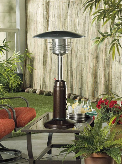 Hammered Bronze and Stainless Steel Tabletop Patio Heater - Outdoorartpross